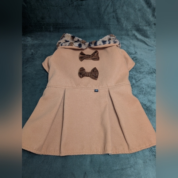 Hotel Doggy Other - Hotel Doggy Kate Dog Coat Large Dress Faux Fur Winter Jacket Outfit Pleated